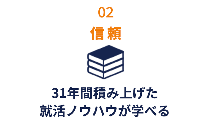 信頼 31年間積み上げた就活ノウハウが学べる
